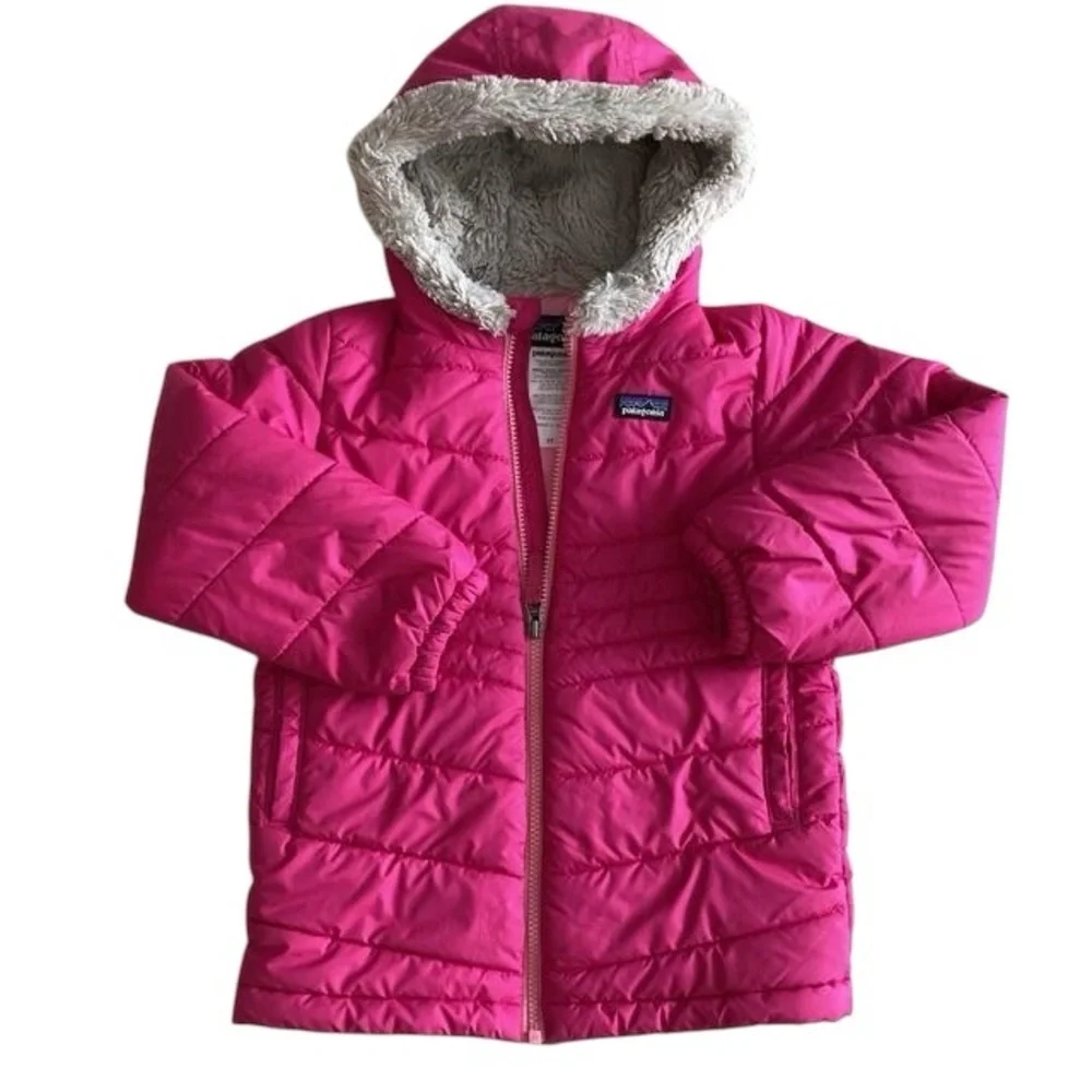 Patagonia Baby Newborn Fleece Hooded Wintry Snow Puffer Coat Zip Up Jacket